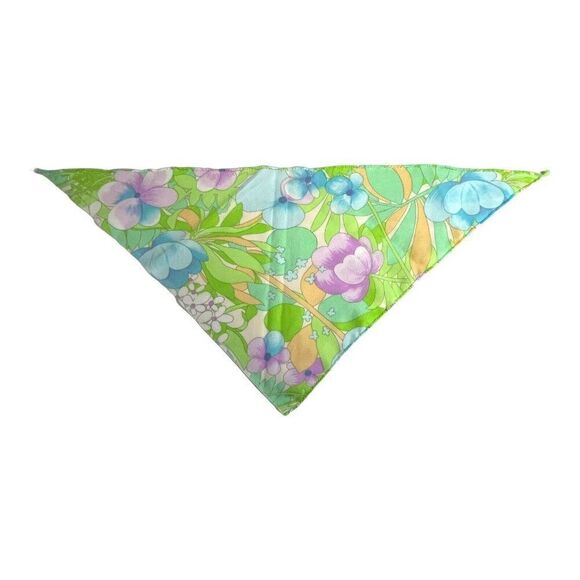 Hawaiian Floral Head Scarf Do Rag Tropical Multicolored Floral Scarf 28” X 9” - Picture 4 of 7